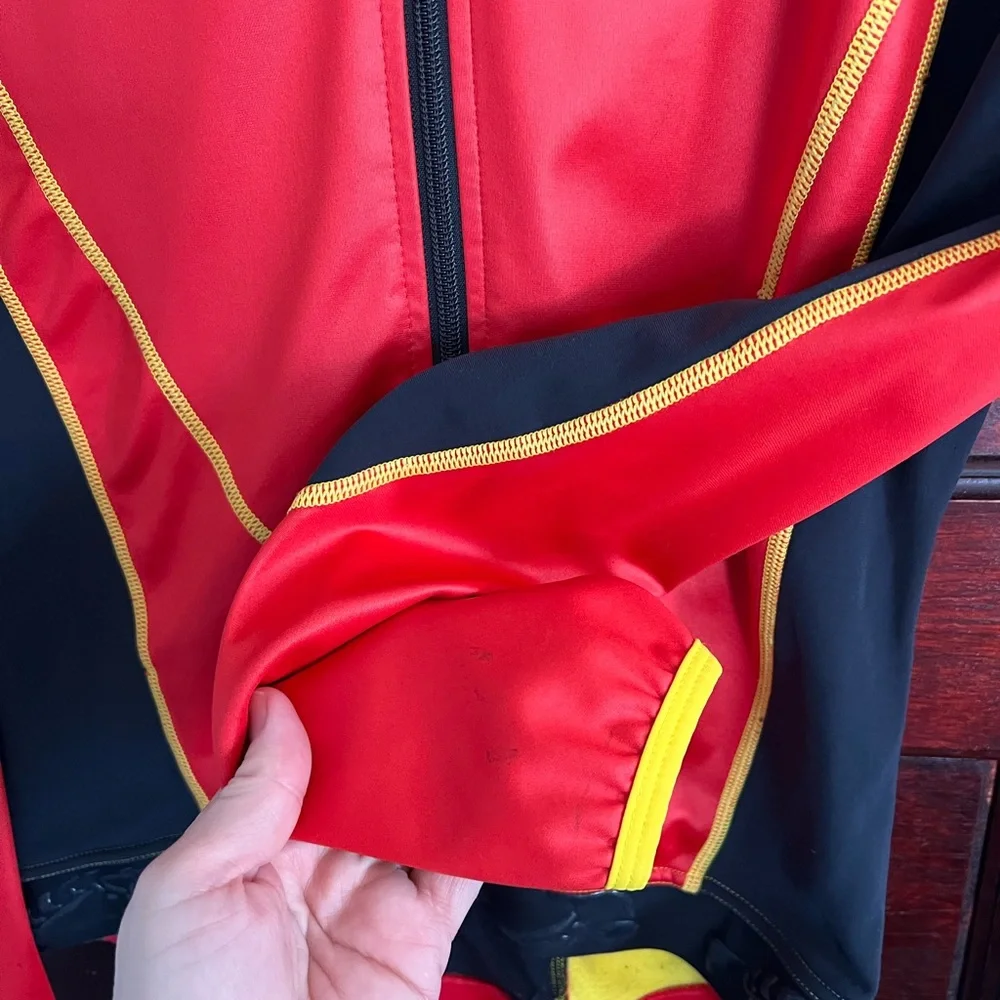 Men’s Castelli Rossi Corsa Cycling Jacket size Medium Red Yellow Black - Picture 12 of 14